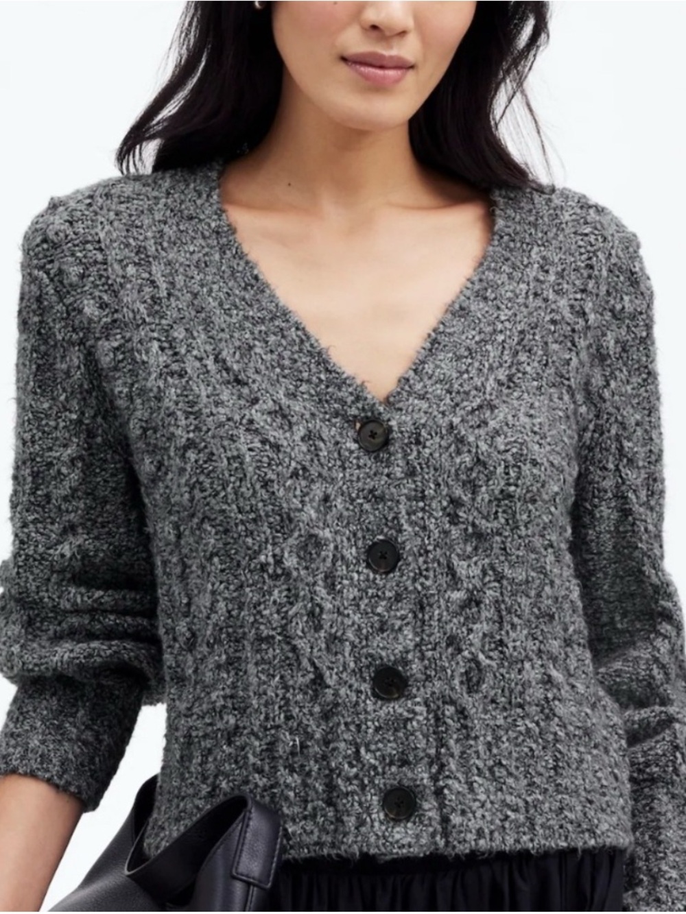 MADEWELL Marled Cable Knit cardigan size women’s extra large